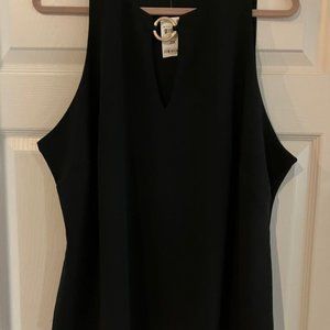 Black  Sleeveless Top by INC Size 3X NWT